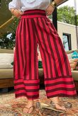 Bloc Stripe Wide Leg Pant Rhubarb Rose & Rioja